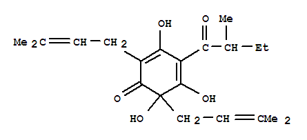 2,4-Cyclohexadien-1-one,3,5,6-trihydroxy-2,6-bis(3-methyl-2-buten-1-yl)-4-(2-methyl-1-oxobutyl)-