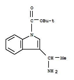 tert-butyl 3-(1-aminoethyl)indole-1-carboxylate