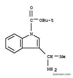 Molecular Structure of 317830-77-6 (3-(1-AMINO-ETHYL)-INDOLE-1-CARBOXYLIC ACID TERT-BUTYL ESTER)