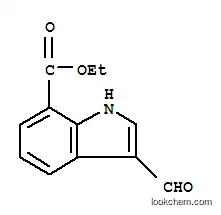 Molecular Structure of 927181-98-4 (3-Formylindole-7-carboxylic acid ethyl ester)