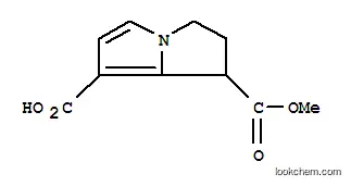 Molecular Structure of 92992-17-1 (7-(methoxycarbonyl)-6,7-dihydro-5-Hpyrrolizine-1-carboxylic acid)