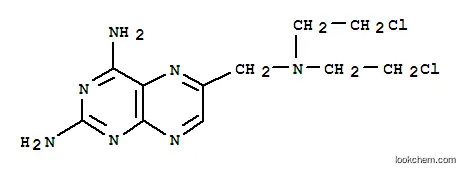Molecular Structure of 93129-27-2 (2,4-diamino-6-(bis-2-chloroethyl)aminomethylpteridine)