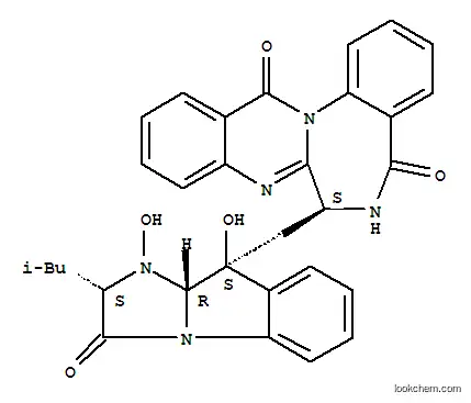 Quinazolino[3,2-a][1,4]benzodiazepine-5,13-dione,6,7-dihydro-7-[[(2S,9S,9aR)-2,3,9,9a-tetrahydro-1,9-dihydroxy-2-(2-methylpropyl)-3-oxo-1H-imidazo[1,2-a]indol-9-yl]methyl]-,(7S)-