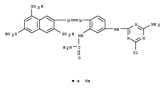 1,3,6-Naphthalenetrisulfonicacid,7-[2-[2-[(aminocarbonyl)amino]-4-[(4-amino-6-chloro-1,3,5-triazin-2-yl)amino]phenyl]diazenyl]-,sodium salt (1: )