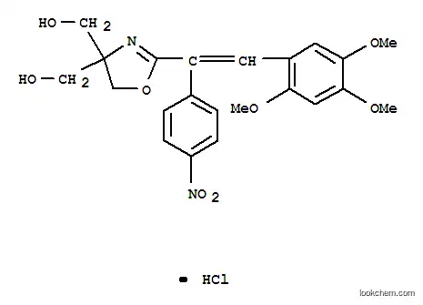 Molecular Structure of 93777-61-8 (2-[1-(4-nitrophenyl)-2-(2,4,5-trimethoxyphenyl)vinyl]-(5H)-oxazole-4,4-dimethanol hydrochloride)