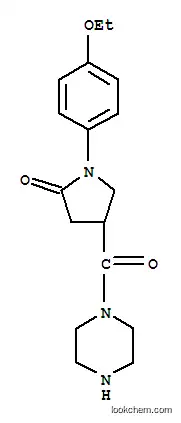 Molecular Structure of 93778-14-4 (1-[[1-(4-ethoxyphenyl)-5-oxo-3-pyrrolidinyl]carbonyl]piperazine)