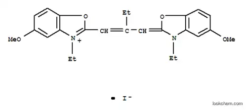 Molecular Structure of 93838-97-2 (3-ethyl-2-[2-[(3-ethyl-5-methoxy-3H-benzoxazol-2-ylidene)methyl]but-1-enyl]-5-methoxybenzoxazolium iodide)