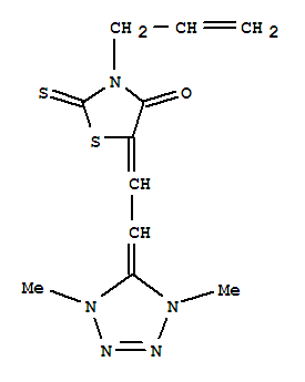 4-Thiazolidinone,5-[2-(1,4-dihydro-1,4-dimethyl-5H-tetrazol-5-ylidene)ethylidene]-3-(2-propen-1-yl)-2-thioxo-
