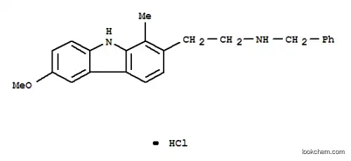 Molecular Structure of 93841-56-6 (N-benzyl-6-methoxy-1-methyl-9H-carbazole-2-ethylamine monohydrochloride)