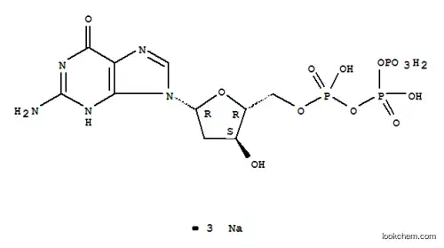 Molecular Structure of 93919-41-6 (2'-Deoxyguanosine-5'-triphosphate trisodium salt)