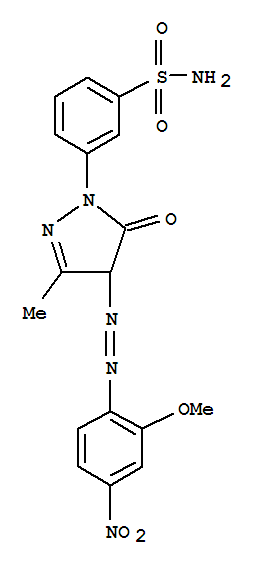 3-[4,5-DIHYDRO-4-[(2-METHOXY-4-NITROPHENYL)AZO]-3-METHYL-5-OXO-1H-PYRAZOL-1-YL]BENZENESULFONAMIDE