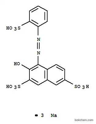 Molecular Structure of 93942-40-6 (trisodium 3-hydroxy-4-[(2-sulphonatophenyl)azo]naphthalene-2,7-disulphonate)