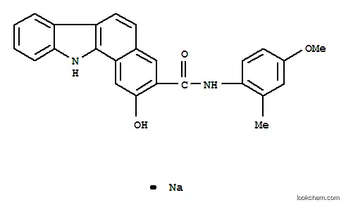 Molecular Structure of 93964-25-1 (sodium 2-oxido-N-(4-methoxy-2-tolyl)-11H-benzo[a]carbazole-3-carboxamidate)
