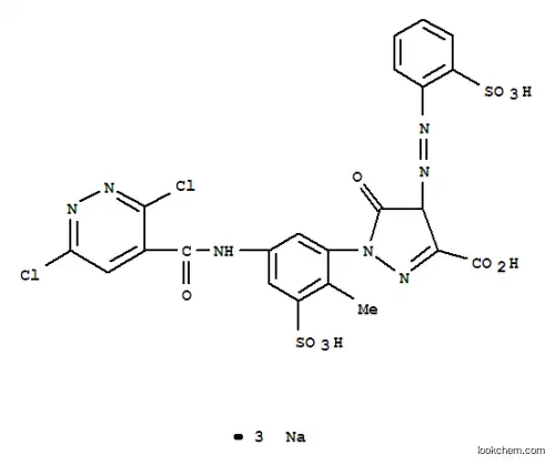 Molecular Structure of 94021-09-7 (trisodium 1-[5-[[(3,6-dichloropyridazin-4-yl)carbonyl]amino]-2-methyl-3-sulphonatophenyl]-4,5-dihydro-5-oxo-4-[(2-sulphonatophenyl)azo]-1H-pyrazole-3-carboxylate)