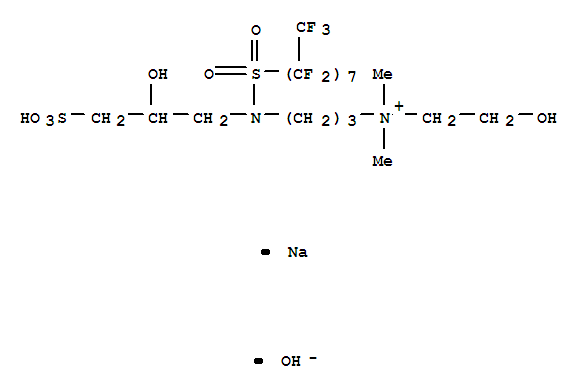 1-Propanaminium,3-[[(1,1,2,2,3,3,4,4,5,5,6,6,7,7,8,8,8-heptadecafluorooctyl)sulfonyl](2-hydroxy-3-sulfopropyl)amino]-N-(2-hydroxyethyl)-N,N-dimethyl-,hydroxide, sodium salt (1:1:1)