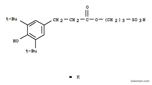 Molecular Structure of 94159-70-3 (potassium 3-sulphonatopropyl 3-(3,5-di-tert-butyl-4-hydroxyphenyl)propionate)