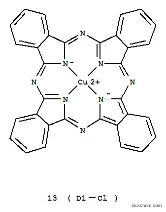 Molecular Structure of 94277-11-9 ([tridecachloro-29H,31H-phthalocyaninato(2-)-N29,N30,N31,N32]copper)
