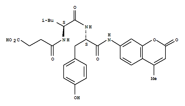 L-Tyrosinamide,N-(3-carboxy-1-oxopropyl)-L-leucyl-N-(4-methyl-2-oxo-2H-1-benzopyran-7-yl)-