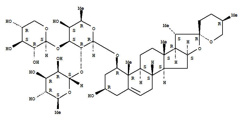β-D-gulopyranoside, β-D-xylopyranosyl O-6-deoxy-α-L-mannopyranosyl-(1->2)-6-deoxy-1-C-[(3β,14ξ,25R)-3-hydroxyspirost-5-en-1-yl]-