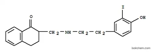 Molecular Structure of 95034-25-6 (2-(beta-(3-iodo-4-hydroxyphenyl)ethylaminomethyl)tetralone)