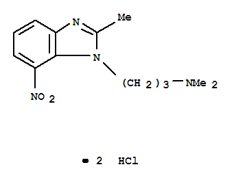 1H-Benzimidazole-1-propanamine,N,N,2-trimethyl-7-nitro-, hydrochloride (1:2) cas  960-77-0