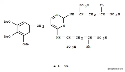 1,3-Propanedisulfonicacid,1,1'-[[5-[(3,4,5-trimethoxyphenyl)methyl]-2,4-pyrimidinediyl]diimino]bis[3-phenyl-,tetrasodium salt (9CI)