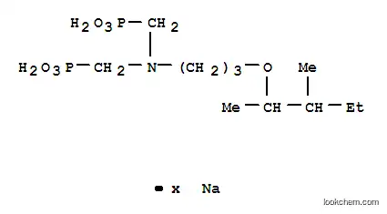Molecular Structure of 97975-93-4 ([[[3-(1,2-dimethylbutoxy)propyl]imino]bis(methylene)]bisphosphonic acid, sodium salt)