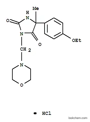 Molecular Structure of 98402-03-0 (2,4-Imidazolidinedione, 5-(4-ethoxyphenyl)-5-methyl-3-(4-morpholinylme thyl)-, monohydrochloride)
