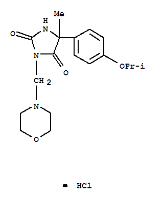 5-methyl-3-(morpholin-4-ium-4-ylmethyl)-5-(4-propan-2-yloxyphenyl)imidazolidine-2,4-dione chloride