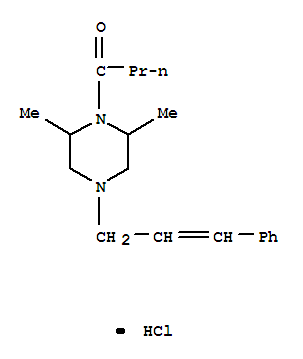 1-[2,6-dimethyl-4-(3-phenylprop-2-enyl)piperazin-1-yl]butan-1-one,hydrochloride