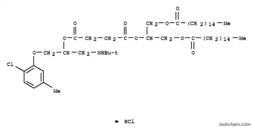Molecular Structure of 99026-79-6 (2-((1-(2-chloro-5-methylphenoxy)-3-tert-butylamino-2-propoxy)succinyl)-1,3-dipalmitoylglyceroyl)