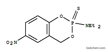 Molecular Structure of 99300-57-9 (N,N-Diethyl-6-nitro-4H-1,3,2-benzodioxaphosphorin-2-amine 2-sulfide)