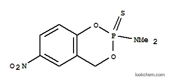 Molecular Structure of 99300-64-8 (N,N-Dimethyl-6-nitro-4H-1,3,2-benzodioxaphosphorin-2-amine 2-sulfide)