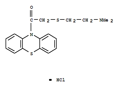 Ethanone,2-[[2-(dimethylamino)ethyl]thio]-1-(10H-phenothiazin-10-yl)-, hydrochloride(1:1) cas  3278-55-5