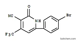 Molecular Structure of 328012-22-2 (3-CYANO-4-TRIFLUOROMETHYL-6-(4'-BROMOPHENYL)-PYRIDINE-2-ONE)