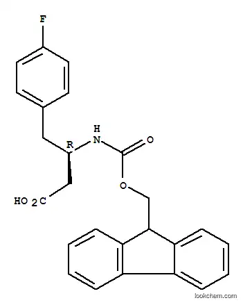 Molecular Structure of 331763-70-3 ((R)-FMOC-4-FLUORO-BETA-HOMOPHE-OH)