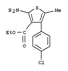 3-THIOPHENECARBOXYLIC ACID, 2-AMINO-4-(4-CHLOROPHENYL)-5-METHYL-, ETHYL ESTER