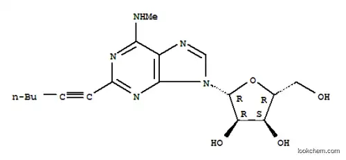Molecular Structure of 403842-38-6 (2-(1-HEXYNYL)-N-METHYLADENOSINE)