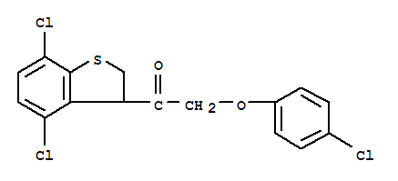 Ethanone,2-(4-chlorophenoxy)-1-(4,7-dichloro-2,3-dihydrobenzo[b]thien-3-yl)- cas  40645-25-8