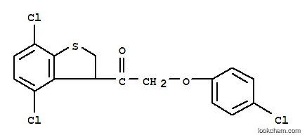 Molecular Structure of 40645-25-8 (2-(4-chlorophenoxy)-1-(4,7-dichloro-2,3-dihydro-1-benzothiophen-3-yl)ethanone)