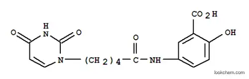 Molecular Structure of 4116-43-2 (5-{[5-(2,4-dioxo-3,4-dihydropyrimidin-1(2H)-yl)pentanoyl]amino}-2-hydroxybenzoic acid)