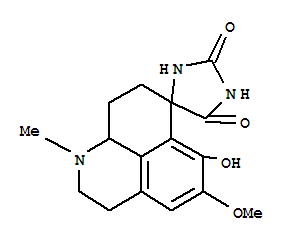 Spiro[7H-benzo[de]quinoline-7,4'-imidazolidine]-2',5'-dione,1,2,3,8,9,9a-hexahydro-6-hydroxy-5-methoxy-1-methyl-,trans- (9CI)