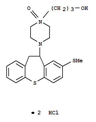 1-Piperazinepropanol,4-[10,11-dihydro-8-(methylthio)dibenzo[b,f]thiepin-10-yl]-, 1-oxide,hydrochloride (1:2)