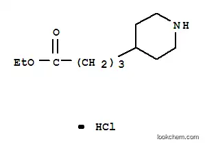 Molecular Structure of 473987-07-4 (ETHYL 4-PIPERIDINEBUTYRATE HCL)