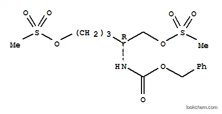 Molecular Structure of 478646-29-6 (Carbamicacid,[(1R)-4-[(methylsulfonyl)oxy]-1-[[(methylsulfonyl)oxy]methyl]butyl]-,phenylmethylester(9CI))