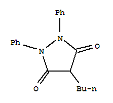 Molecular Structure of 50-33-9 (4-Butyl-1,2-diphenyl-3,5-dioxopyrazolidine)