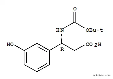 Molecular Structure of 500788-89-6 (BOC-(R)-3-AMINO-3-(3-HYDROXY-PHENYL)-PROPIONIC ACID)