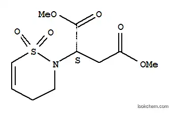 BUTANEDIOIC ACID, (3,4-DIHYDRO-1,1-DIOXIDO-2H-1,2-THIAZIN-2-YL)-, DIMETHYL ESTER, (2S)