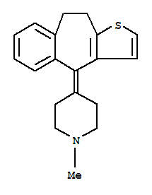 Butanedioicacid, 2-hydroxy-, compd. with 4-(9,10-dihydro-4H-benzo[4,5]cyclohepta[1,2-b]thien-4-ylidene)-1-methylpiperidine(1:1)