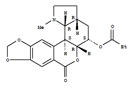 [1,3]Dioxolo[6,7][2]benzopyrano[3,4-g]indol-7(1H)-one,2,3,3a,4,5,5a,12b,12c-octahydro-1-methyl-5-(1-oxopropoxy)-,(3aR,5S,5aR,12bS,12cR)-